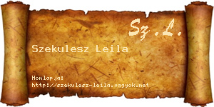 Szekulesz Leila névjegykártya