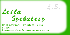 leila szekulesz business card